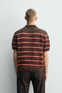 POLO PUNTO JACQUARD RAYAS / Marr?n - Zara фото 12