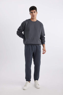 Базовый свитшот Oversize с круглым вырезом - Defacto фото 2