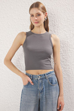 Trendyolmilla Tas-Bordo-Siyah-Gri 4lu Paket Fitted/Vucuda Oturan Orme Atlet TWOSS25AL00057  фото 9