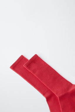 CALCET?N LARGO LISO RIB / Rojo - Zara фото 3