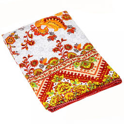 "Жар-птица" Скатерть 180х145см, длина стола до 140см, на 6 персон, хлопок "Комфорт" 171г/м2, "Домашняя мода" (Россия)