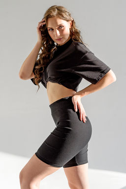 Женские велосипедки кашкорсе черный 2161 (7)