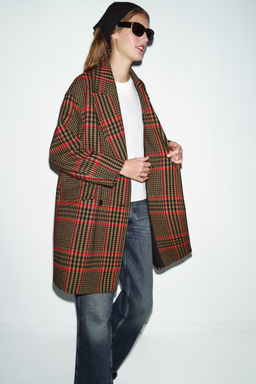 OVERSIZE CHECK COAT - Zara фото 14