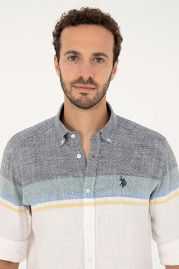 U. S. Polo Assn / Мужская темно-синяя рубашка с длинным рукавом - U.s. polo assn фото 2