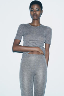 100% WOOL LEGGINGS - Zara фото 3