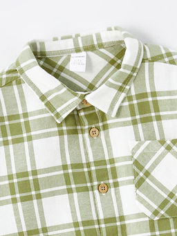 Uzun Kollu Ekose Desenli Erkek ?ocuk Oduncu G?mlek