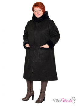 Жакет-дубленка Модель №1447 размеры 44-84 - Plusmoda фото 6