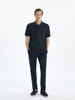 Polo Yaka K?sa Kollu Desenli Erkek Ti??rt