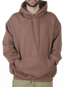 2811 BROWN Худи унисекс мужское (95% хлопок, 5% спандекс)