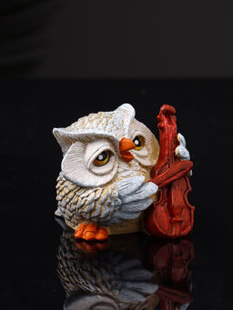 Фигурка полистоун «Сова с виолончелью», 5.7×5.1×6.2 см