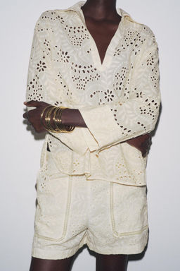 ZW COLLECTION SHIRT WITH CUTWORK EMBROIDERY