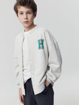 Толстовка для мальчика в сером цвете с печатью - Mark formelle фото 3