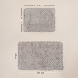 Коврики SL Home, 2 шт., 60×73 см, 68×107 см, серые