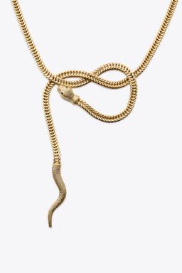 METAL SNAKESKIN PRINT BELT - Zara фото 3