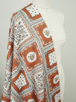 Сатин Асмина цв.т.оранжево-коричневый, ш.1.6м, хлопок-100%, 110гр/м.кв - Купава фото 4