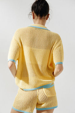 COLLAR POLO CARDIGAN - Zara фото 5