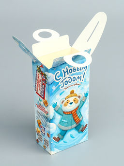 Подарочная новогодняя коробка «Снежные игры», сюрприз 10×6×21 см