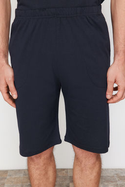 TRENDYOL MAN Gri Regular Fit Bisiklet Yaka Orme Sortlu Pijama Tak?m? TMNSS24PT00046 - Trendyolmilla фото 5