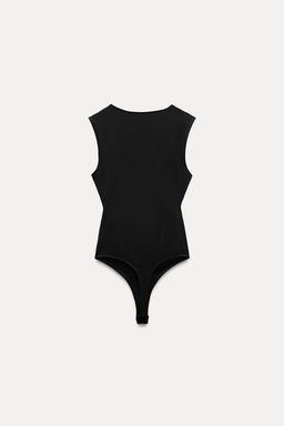 GATHERED POLYAMIDE BODYSUIT - Zara фото 6