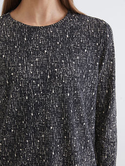 Bisiklet Yaka Desenli Bluz