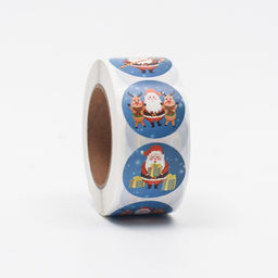 Наклейки в рулоне Санта, 500 шт., 2.5?2.5 см