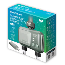 UST-A400 2C/WF IP65 GATEWAY OLIVE Умный таймер Wi-Fi+Bluetooth для автоматического полива. 2 канала. Шлюз в/к. ТМ Uniel