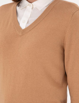Camel Slim Fit Basic Kazak