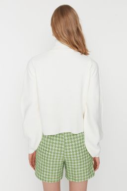 Ekru Basic Bal?kc? Yaka Triko Kazak TWOAW21KZ0485 - Trendyolmilla фото 5