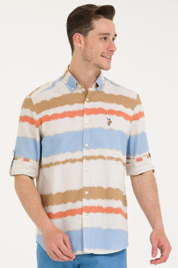 Мужская синяя рубашка с длинным рукавом - U.s. polo assn фото 15