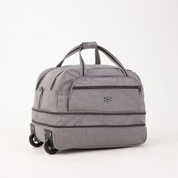 Сумка дорожная на колёсах, отдел на молнии, с увеличением, наружный карман, цвет серый - Simaland фото 3