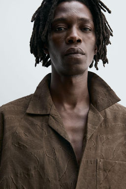 FLORAL JACQUARD SHIRT - Zara фото 5