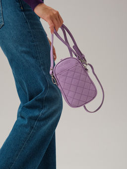 Мини-сумка кожаная Azaro 30832 фиолетовая лаванда