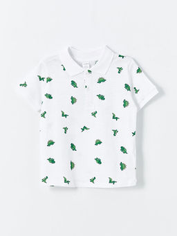 Polo Yaka Bask?l? Erkek Bebek Ti??rt