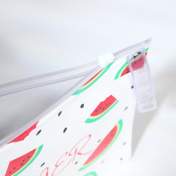 Цена за 2 шт. Косметичка для бассейна с застёжкая зип-лок, большая, принт Summer, прозрачная/красная - Simaland фото 4