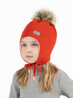 Шапка детская красная Ш-088 (48)