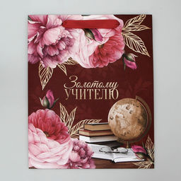 Пакет ламинированный Золотому Учителю, ML 21 25 8 см - Доступные радости фото 6