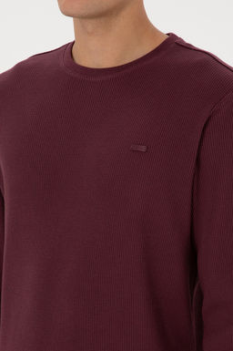 Erkek Regular Fit Bisiklet Yaka Bordo Sweatshirt - U.s. polo assn фото 7