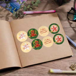 Цена за 2 шт. Наклейки для бизнеса и подарков С 23 февраля, 40 шт., 4?4 см