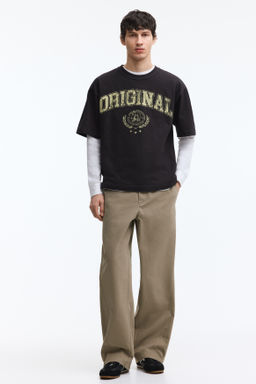 Pantal?n con costuras giradas Relaxed Fit - H&m фото 3