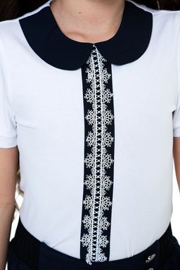 Белая школьная блузка Инфанта, модель 0635  фото 2