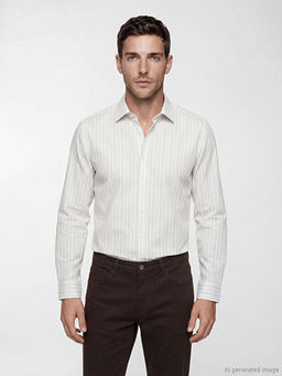 Рубашка Slim Fit в полоску мужская