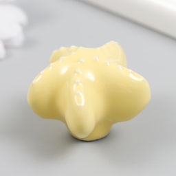 Ручка для шкатулки керамика, металл «Морская звезда», жёлтая, 4.6×4.6×3.3 см