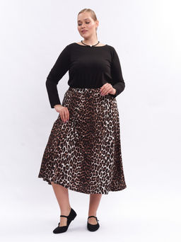 Юбка леопардовая UB17407LEO03