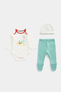 Mothercare / Комплект: боди, штанишки, шапка