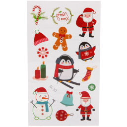 Цена за 2 шт. Наклейки новогодние "Зимнее волшебство" 6,7*12 см