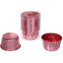 Цена за 3 шт. Форма для выпечки в наборе 20шт "Сupcake" 5*4см розовая