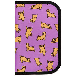 Пенал школьный, 1 секция, 13×21×4 см «Бульдожки»