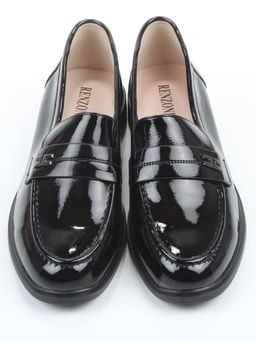 03-DEB17-3 BLACK Лоферы женские (натуральная кожа)