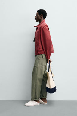 CAZADORA REGULAR FIT ALGOD?N LAVADO / Rojo - Zara фото 4