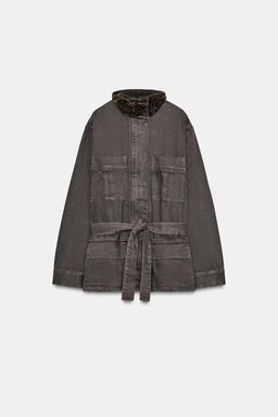 CORDUROY COLLAR JACKET - Zara фото 6
